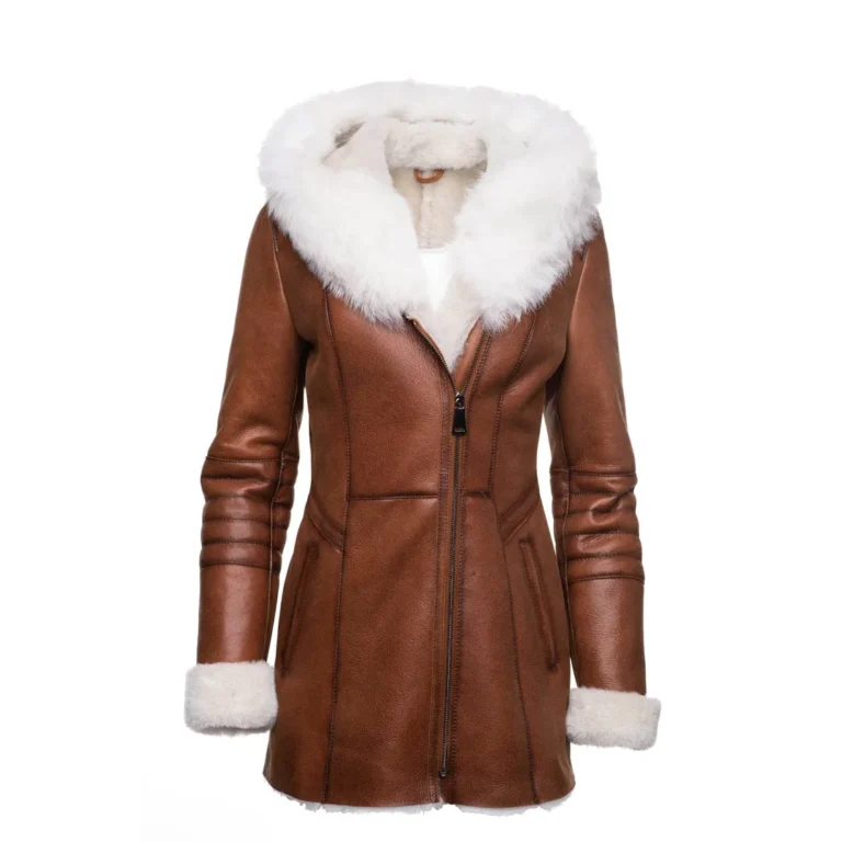 Ayvas-Tan-Shearling-coat-with-fox-fur-trim-Hoodie-back.